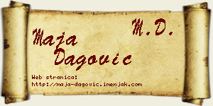 Maja Dagović vizit kartica